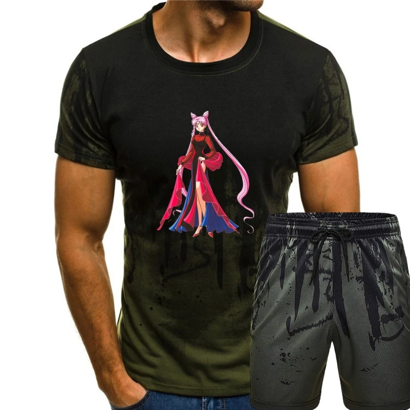 Blogis, Ponia, - Sailor Moon - Meilė Širdies Įkvėpė Line Art - Anime - Unisex Marškinėliai vyrams marškinėliai Nuotrauka 0