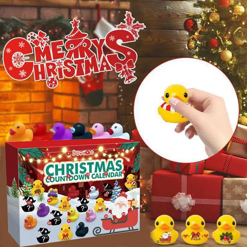 Advento Kalendorius, Vaikams, 24 Dienų Atgalinės Atskaitos Kalendorius Antis Žaislai Gumos Ducky Vonios Žaislas Kūrybos Kalėdų Dovanos Vaikams Partija Pasisako Nuotrauka 2