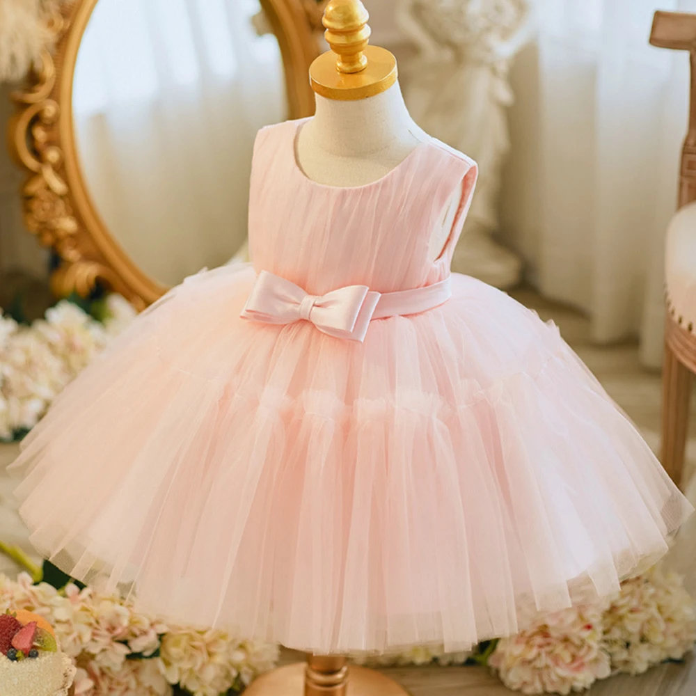 Baby Girl Dress Naujagimių Princesė Šalies Kostiumai Vaikams Pirmą 1-os Metų Gimtadienį Krikšto Drabužius Kūdikiams Tutu Bamblys Vestidos Nuotrauka 0
