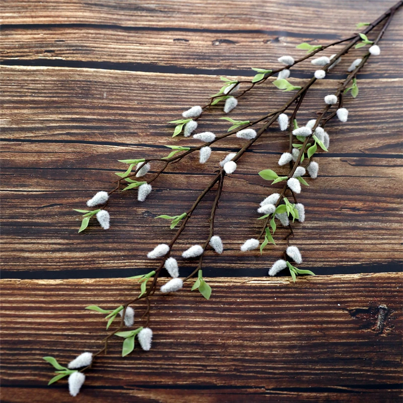 Sumodeliuoti Gėlių Sidabro gluosnio vaisius medžio, Dirbtiniai Augalai Bonsai Baltos spalvos audiniu kultūros Namuose Šalis, Vestuvių Dekoravimas Nuotrauka 4