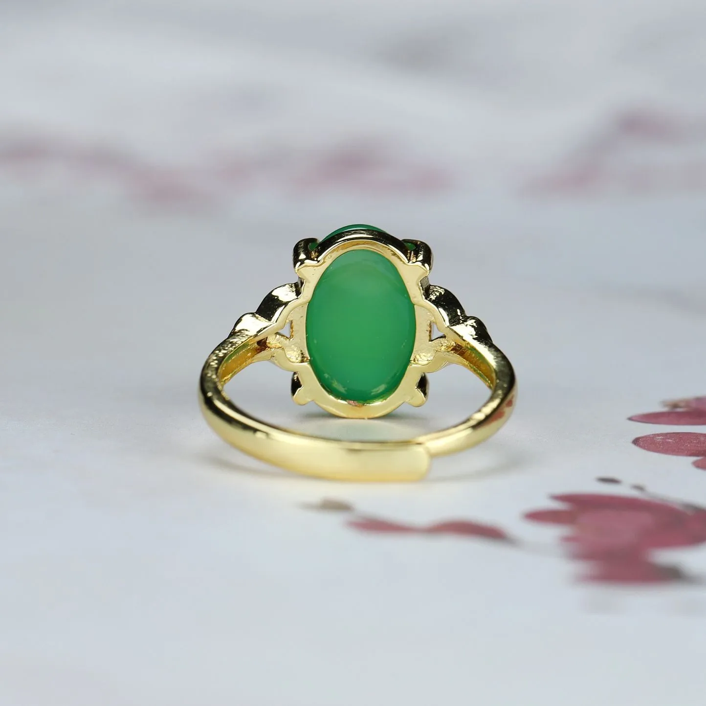 Natūralaus Green Jade Žiedas Reguliuojamas Moterų Gydymo Akmuo Fine Jewelry Originali Mianmaro Žadeitas Birmos Vienas Žiedai Anillos Mujer Nuotrauka 4