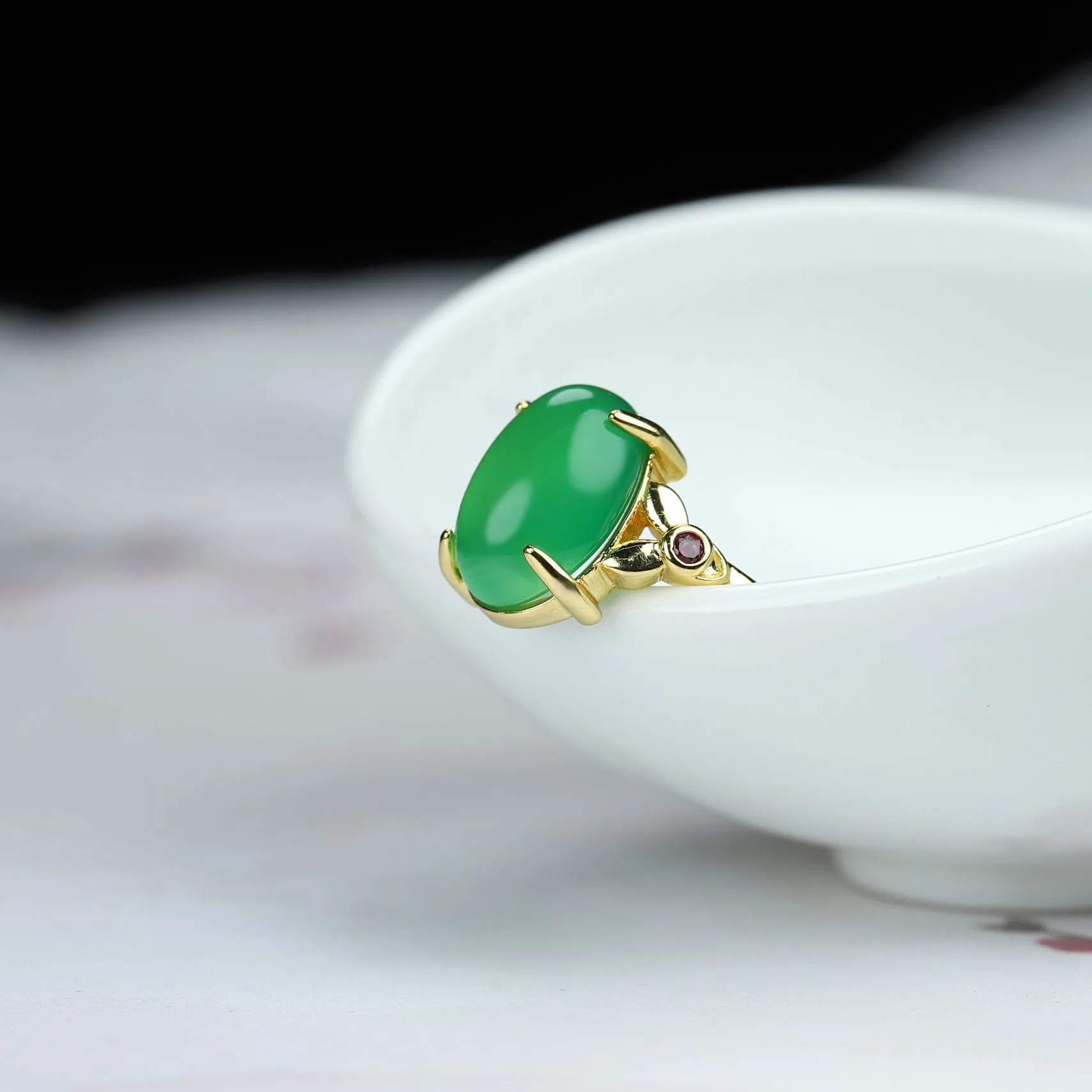 Natūralaus Green Jade Žiedas Reguliuojamas Moterų Gydymo Akmuo Fine Jewelry Originali Mianmaro Žadeitas Birmos Vienas Žiedai Anillos Mujer Nuotrauka 5