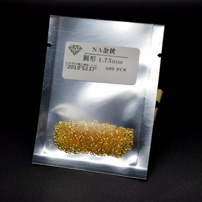 500pcs 0.8-3.0 mm Nano Aukso Geltonos, apvalios Perlas Aukštai Temperatūrai Atsparus Vaškas Inkrustacijos Nurodė Apačioje Maži, apvalūs Nuotrauka 1