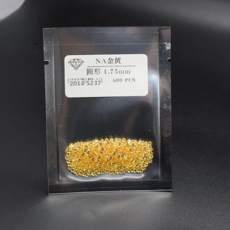 500pcs 0.8-3.0 mm Nano Aukso Geltonos, apvalios Perlas Aukštai Temperatūrai Atsparus Vaškas Inkrustacijos Nurodė Apačioje Maži, apvalūs Nuotrauka 4