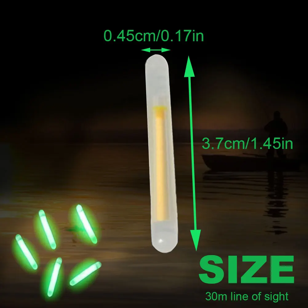 Liuminescencinės Lightstick Naktį Plūdės Strypas Šviesos Tamsoje Švyti Stick Žvejybos Reikmenys Įrankis 4.5*37mm Žvejybos Plaukti Light Stick 