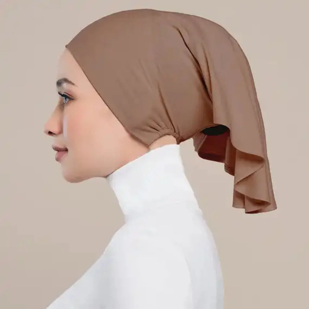 Nauja Tampri Lycra Banguotas Vidinis Hijab Skrybėlės Musulmonų Underscarf Turbaną Variklio Dangčio Islamo Šalikas Vamzdžio Ekrano Užsklandą Visiškai Dangtelis Nuotrauka 2