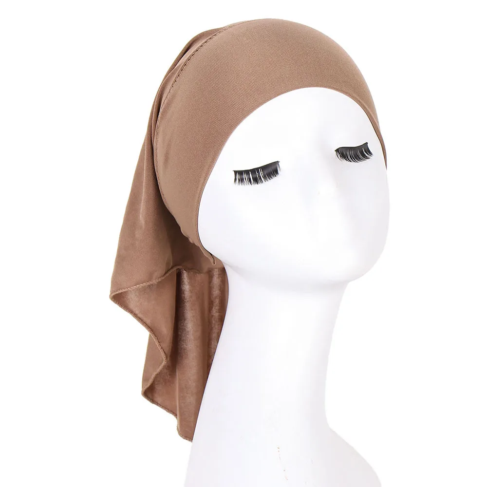 Nauja Tampri Lycra Banguotas Vidinis Hijab Skrybėlės Musulmonų Underscarf Turbaną Variklio Dangčio Islamo Šalikas Vamzdžio Ekrano Užsklandą Visiškai Dangtelis Nuotrauka 4